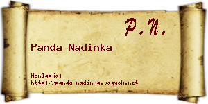Panda Nadinka névjegykártya
